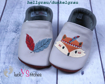 Lederpuschen Boho Fuchs 6